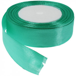 Panglica satinata verde aqua 25mm x 21m/rola