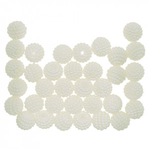 Perla plastic mura feliata ivoar 9mm 12g (37buc)