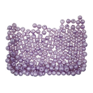 Perla sticla rotunda lila deschis 3,5x4,5mm 20g