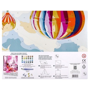 Pictura pe numere cu 24 culori acrilice si 3 pensule 40x50x1,6cm Niki4 - Londra KINPL7788 - Img 6