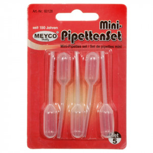 Pipeta plastic 6,5x1cm 5/set Meyco 60128
