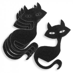 Pisica pasla neagra 5x3cm 5/set