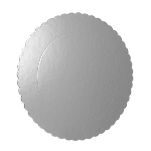 Platou carton gros pentru tort 20cm argintiu/alb KmtStyle 2406197