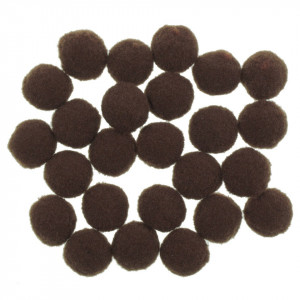 Pompon maro 1,8cm 25/set