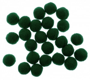 Pompon verde inchis 1,8cm 25/set