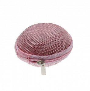 Portofel rotund roz cu fermoar si 7 lacasuri pentru uleiuri esentiale 8cm 4202320000