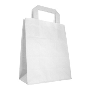 Punga hartie alba maner indoit 18X9X22cm Colorarte P4025