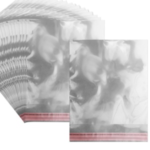 Punga transparenta cu clapeta adeziva 31x45/49cm 20/set