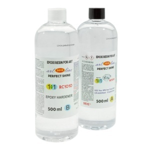Rasina epoxidica bicomponenta transparenta 500ml+500ml RESART1000