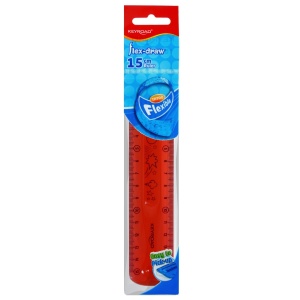 Rigla plastic flexibila rosie 15cm Keyroad KR971663 R766 - Img 2