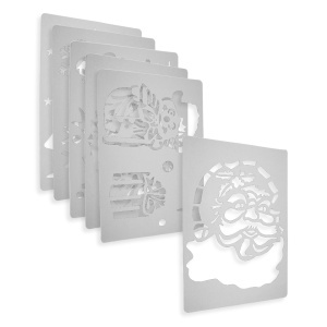 Sablon carton motive Craciun 29x44cm 6/set
