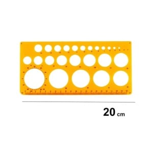Sablon plastic cu 25 cercuri 20cm MP PL012 - Img 2