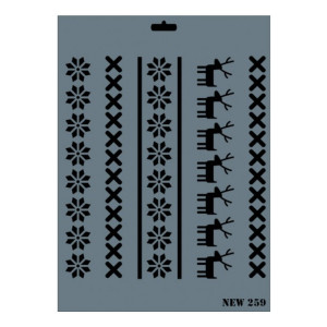 Sablon plastic Decor iarna model 3 25x35cm Rich NEW 259