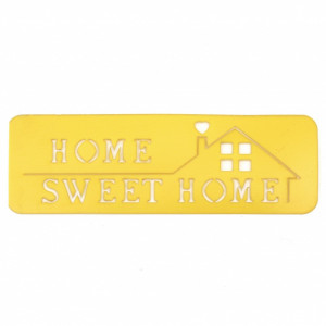 Sablon plastic inscriptie Home sweet home 15x5cm 843280