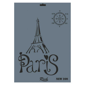 Sablon plastic Paris 25x35cm Rich NEW 209