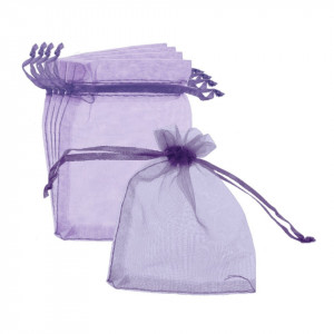 Saculet organza 8,5x9/11,5cm 5/set - Img 7