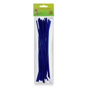 Sarma plusata 6mm x 30cm 25/set Colorarte albastru inchis A1147
