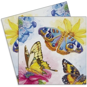 Servetel fluturi 33x33cm 2/set L1072000