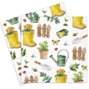 Servetel Stropitoare lopata insecte si flori 33x33cm 2/set L1040700