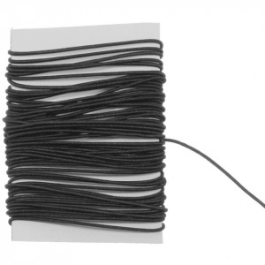 Snur elastic rotund negru 1mm x 5m
