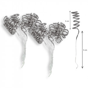 Spirala cu sclipici 8cm 2x12 fire/buchet - Img 3