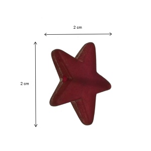 Steluta plastic cu gaura 2cm rosu 90/set Canea GMG41442 - Img 2