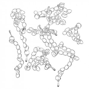 Terminatie lant argintie 5,5cm 7,5g (12buc)