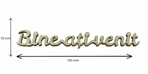 Urare placaj -Bine ati venit- 1,8x15cm - Img 2