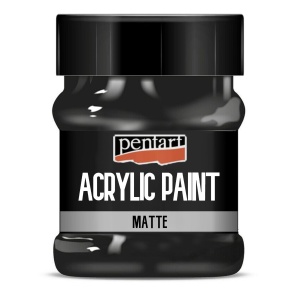 Vopsea acrilica mata 230ml Pentart negru 3233