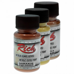 Vopsea textile metalizata 50ml Rich KBM-050