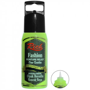 Vopsea textile neon efect 3D 60ml Rich BBN-060 - Img 3