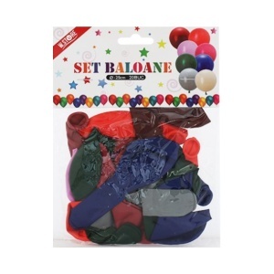 Balon culori diverse 25cm 20/set 085905