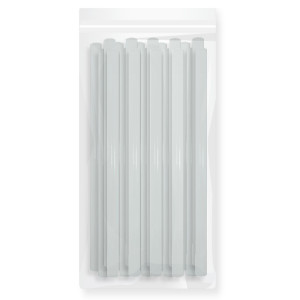 Baton silicon transparent 1,1x27cm pentru pistol silicon mare 38/set