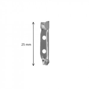 Baza brosa argintie 2 gauri 25mm 12g (22buc) - Img 2