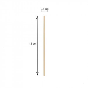 Betisoare lemn 15cm x 5mm 20/set MP natur PM029-01 - Img 2