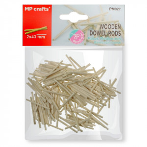 Betisoare lemn 4,3cm 130/set MP natur PM027