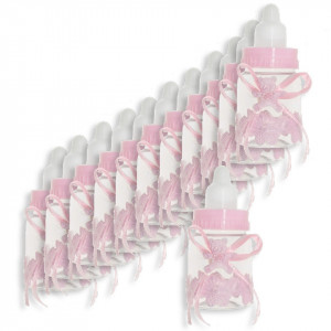 Biberon plastic roz 9cm 12/set
