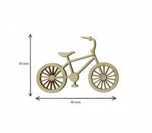 Bicicleta placaj filigranat 4x3cm 5/set - Img 2