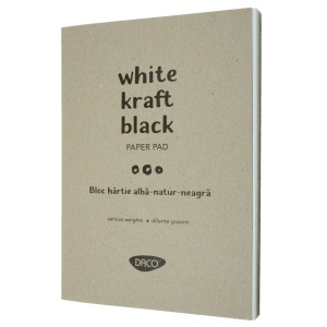 Bloc hartie alb/natur/negru A5 110-240g 60 file Daco BD503