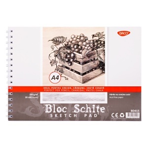 Bloc schite cu spira A4 150g 30 file Daco BD415