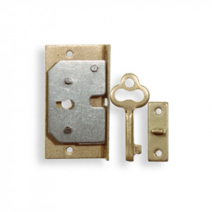 Broasca metalica aurie cu cheita 4x2,2x0,7cm X94