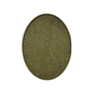 Brosa baza bronz 31x41mm cabochon oval 30x40mm B35