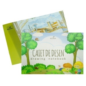 Caiet mic pentru desen 17x24x0,25cm 80g 16 file Ecada 29307
