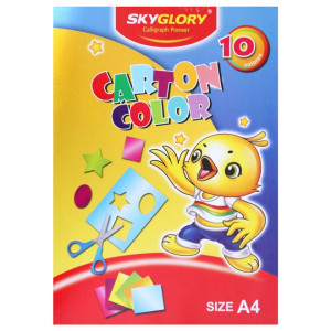 Carton color 10 culori A4 200g 10/set Sky Glory SG-0079