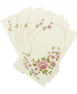 Cartonas martisor model-40 chenar flori 9x5,4cm 10/set - Img 2