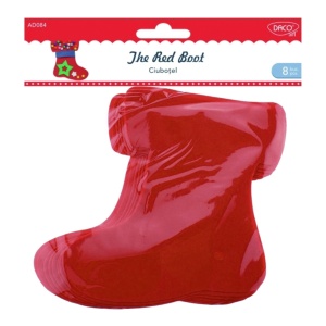 Cizmulita carton buretat rosie 23cm x 1mm 8/set Daco AD084