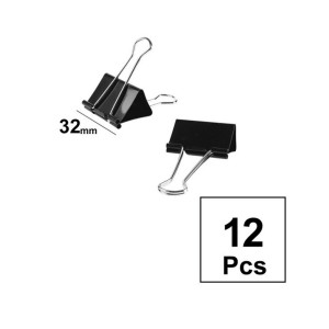 Clema otel pentru hartie 3,2cm 12/set MP PA482-03 negru - Img 2