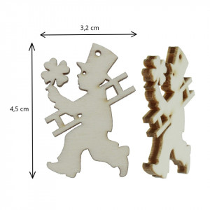 Cosar placaj natur cu gaura 3,2x4,5cm 2/set - Img 2