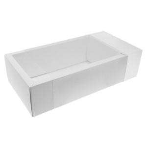 Cutie carton alb cu fereastra acetofan 12x20x6cm CUH-RECWIN1810whi