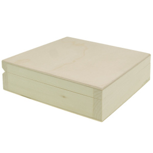 Cutie lemn patrata 14x14x4,5cm PZ236